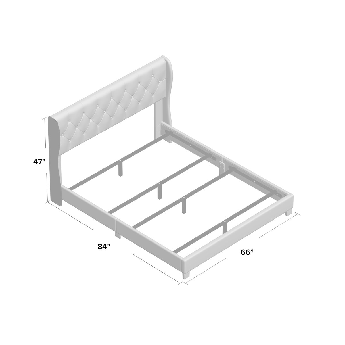 Charlton Home® Baremeadow Queen Tufted Upholstered Low Profile Standard